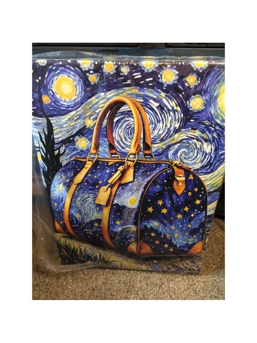 LV Keepall Tribute 3 LTD EDT Signed Van Gogh LTD 18” CANVAS x of 6